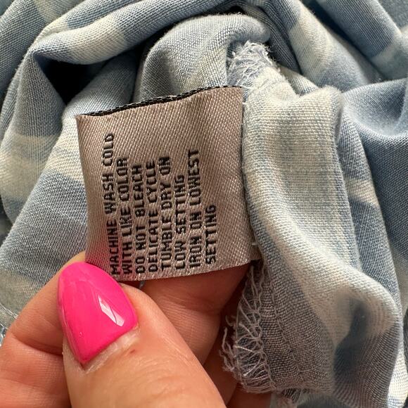 NWT Tractr Blue & White Striped Tencel Jumpsuit – Size 10 - Picture 8 of 11